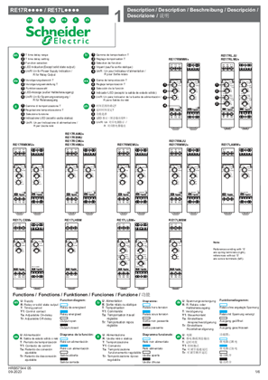 RE17R... / RE17L.... Timing modular rlays with solid state or relay output, Instruction Sheet