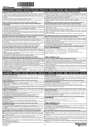 TM3 Digital I/O Modules, Instruction sheet (EN)