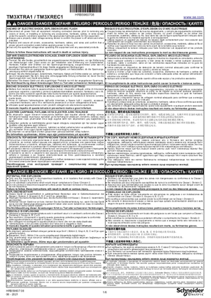 TM3XTRA1 / TM3XREC1 Transmitter receiver Modules - Instruction sheet (EN)