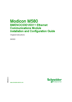 Modicon M580 - BMENOC03.1 Ethernet Communications Module, Installation and Configuration Guide