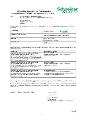 Zelio SR2 SR3 DoC
