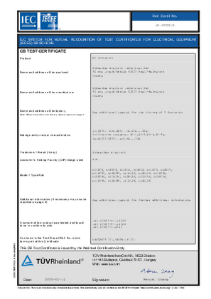 CB Certificate TeSys D - LC1D09-18&LC2D09-18_Batam_HYDERABAD_plant