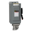 Safety switch, heavy duty, non fusible, 60A, 600 VAC/VDC, 3 poles, 60 hp, NEMA 12K, crouse hinds arktite