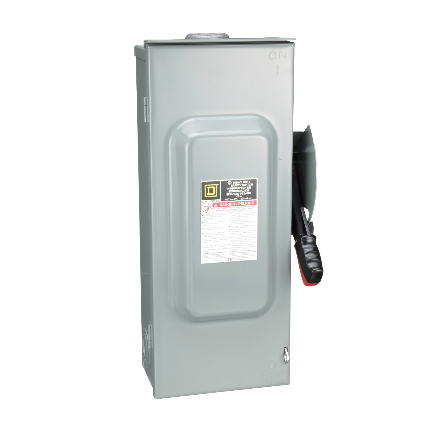 HU363RB, Safety switch, heavy duty, non fusible, 100A, 3 wire, 3 pole, 100HP, 600V AC/DC, NEMA 3R, bolt on hub provision