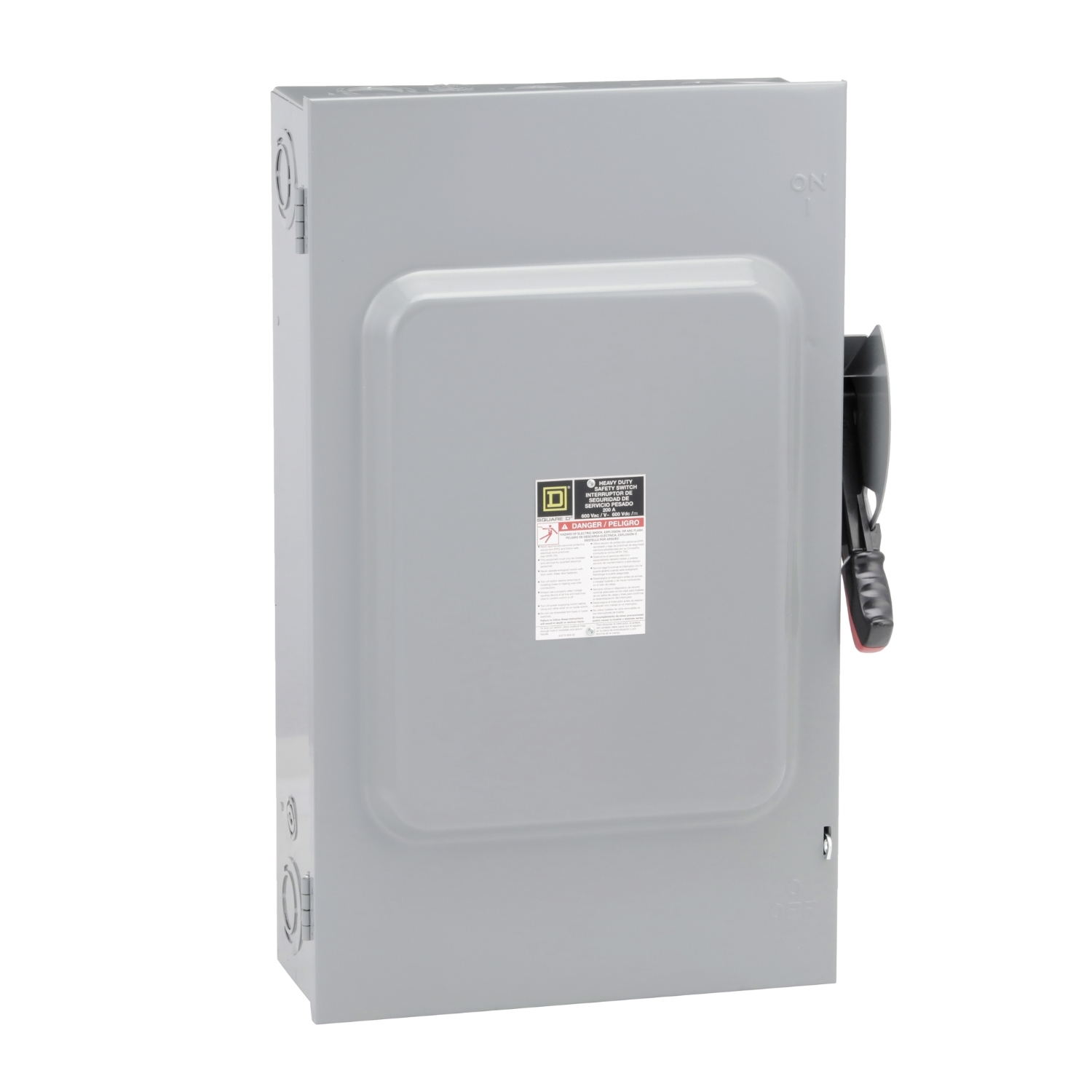 HU364, Safety switch, heavy duty, non fusible, 200A, 3 wire, 3 pole, 150HP, 600V AC/DC, NEMA 1