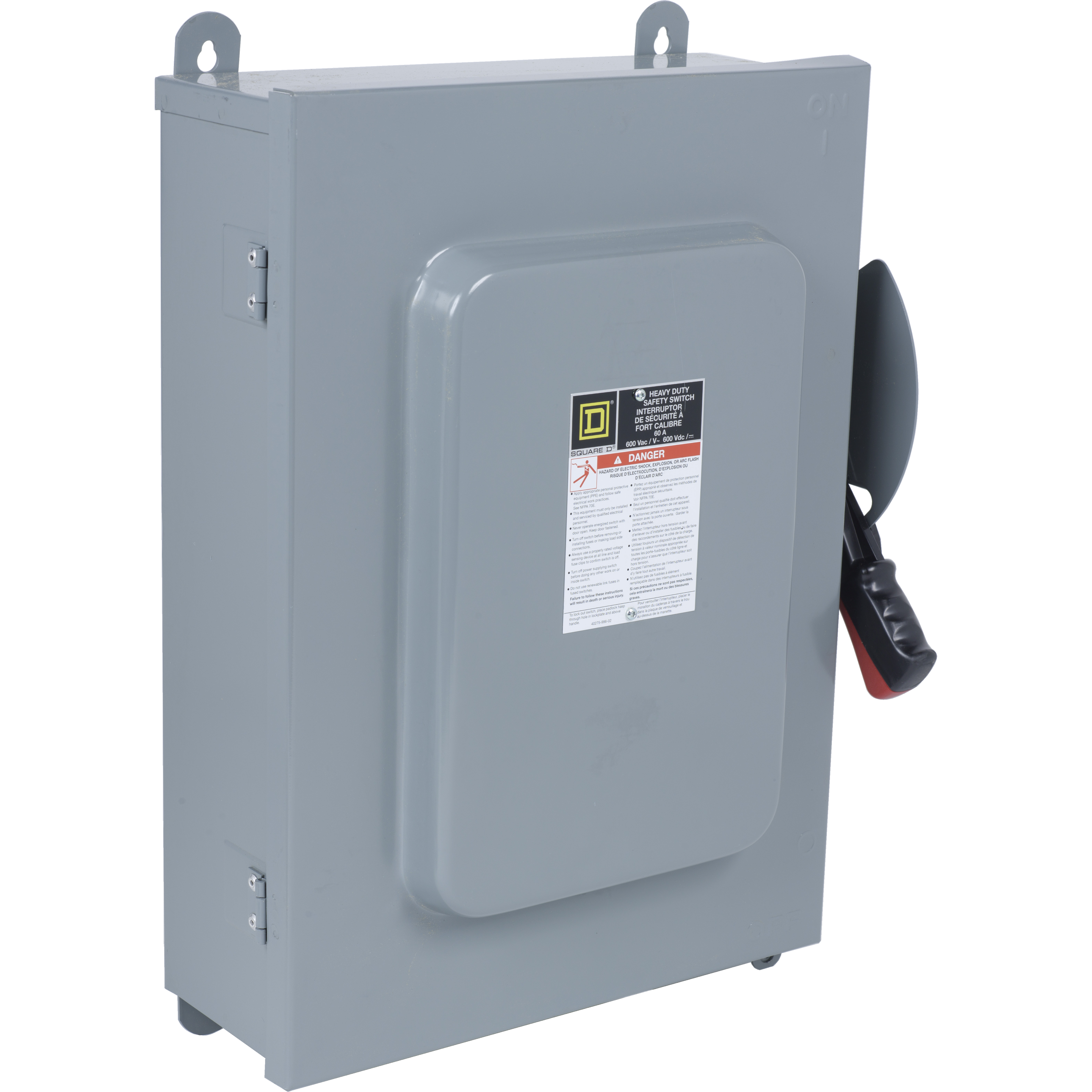 Square D H462awk 600 Vac 60 Amp 4 Pole Class H J K L R Fusible Heavy Duty Safety Switch Onesource Distributors