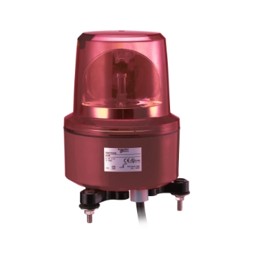 Forgótükrös jelzőfény, 130mm, IP66, piros, 24VAC/DC XVR13B04L