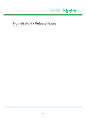 C-Bus Home Gate Release Notes V4.15.1