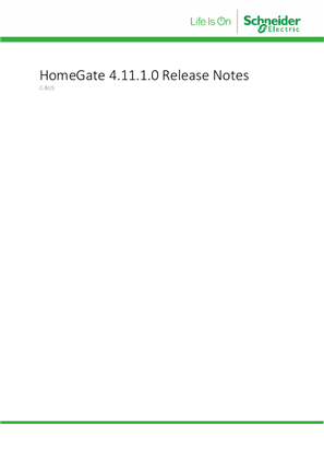 HomeGate 4.11.1.0 Release Notes