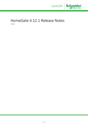 HomeGate and Release Notes
