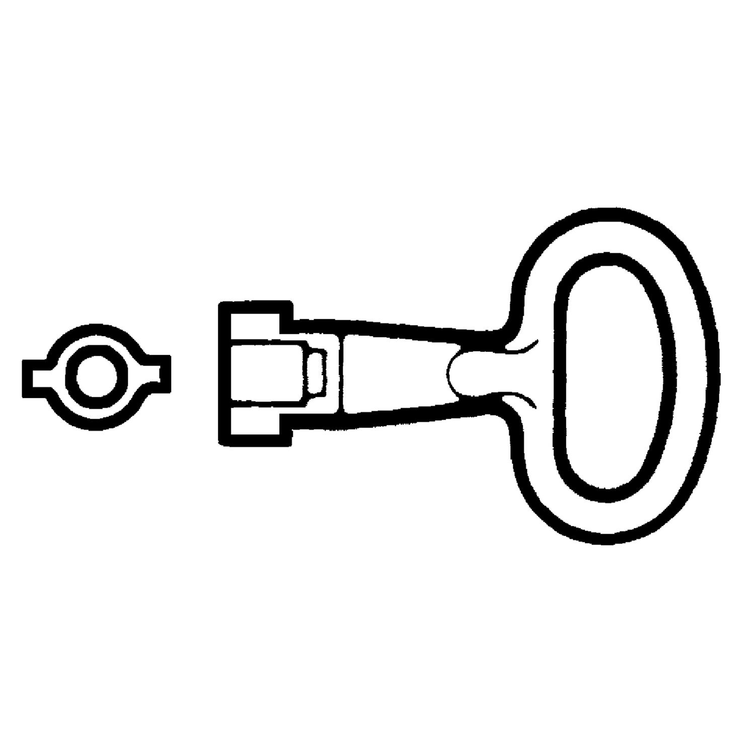 Metal key for 5mm double bar insert