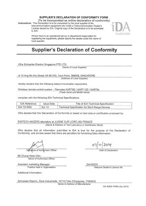 IDA-Certificate-IDA (Singapore) Harmony eXLhoist