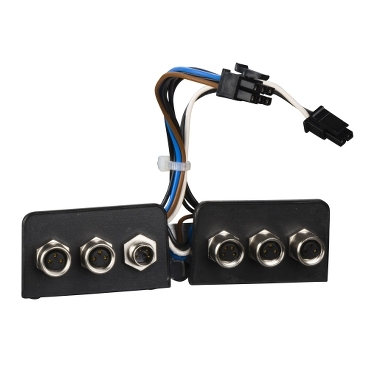 insert - 4 female M8 for 2 I/O signals + 2 male M8 for safe torque off safety VW3L40420