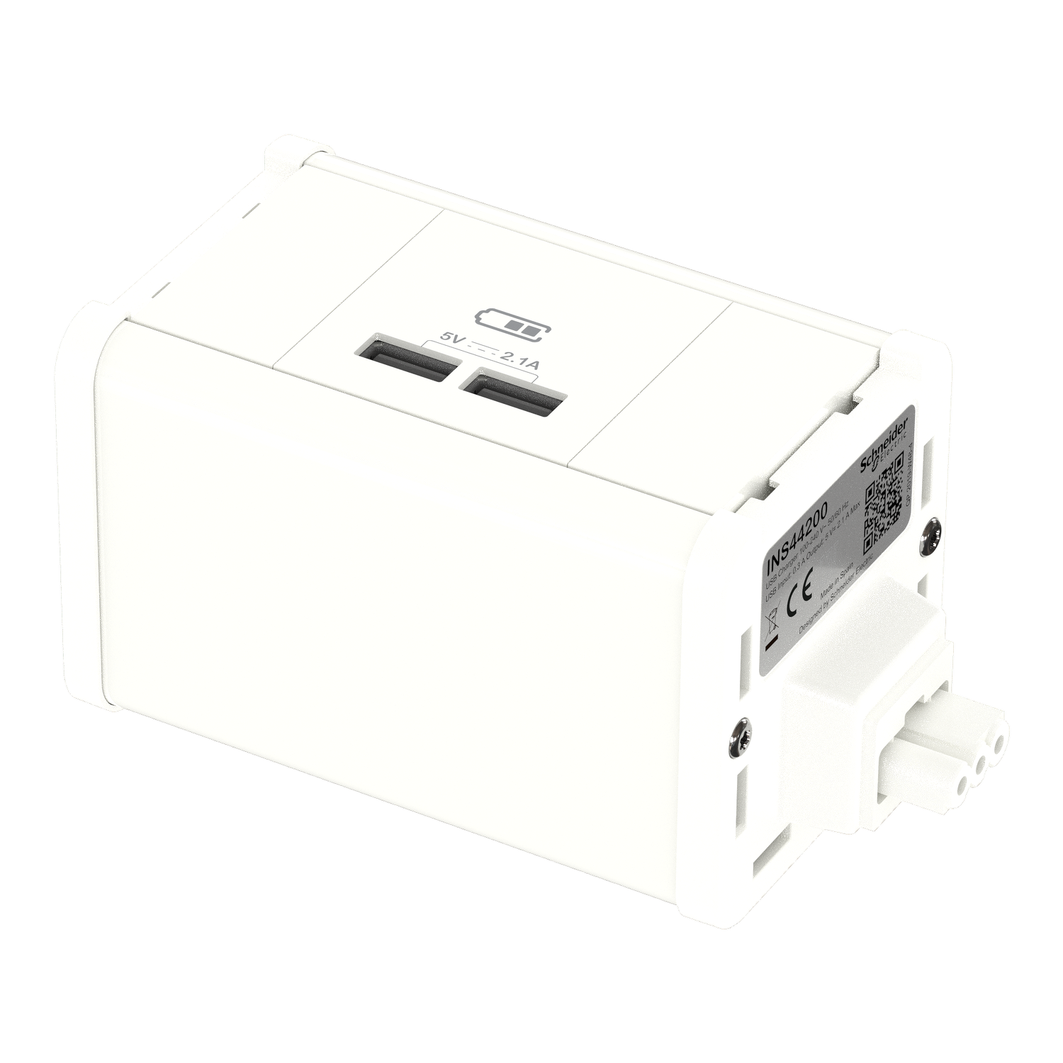 Unica system+ - Modularna jedinica USBA/A - bela