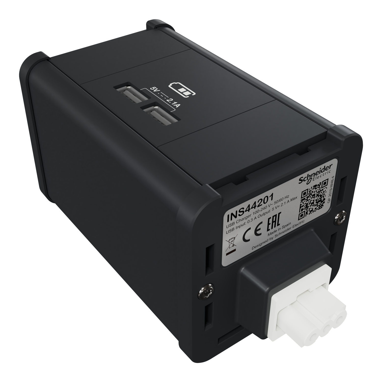 Unica system+ - Modularna jedinica USBA/A - antracit