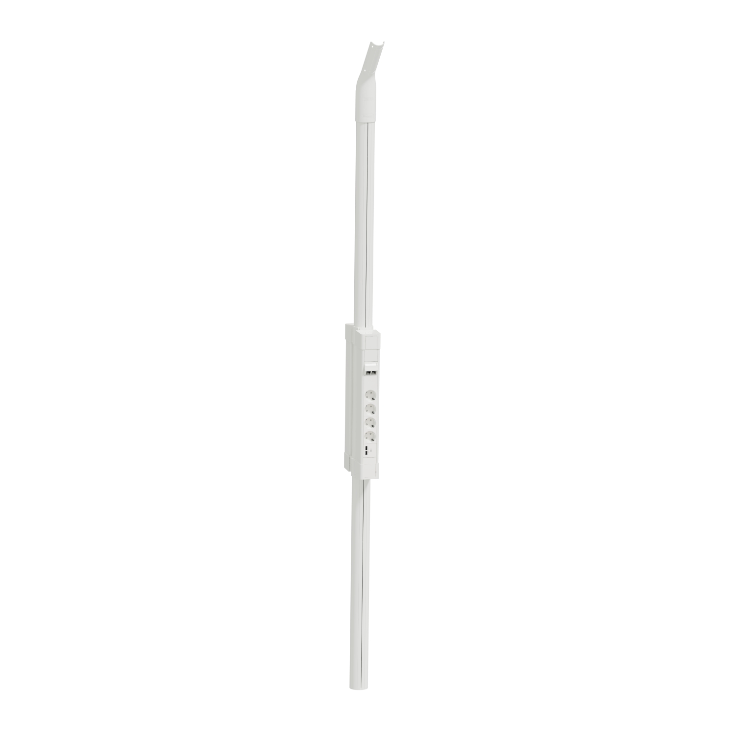 Unica system+, Pole3D, 2.15m, 4xDE utičnica+USBA/C+2xC6ASTP-bela