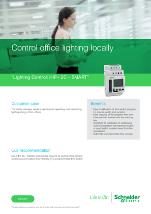 Control office lighting locally