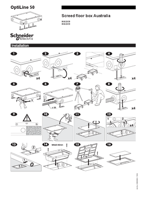 Inst. manual OL50 Screeded floor box Australia