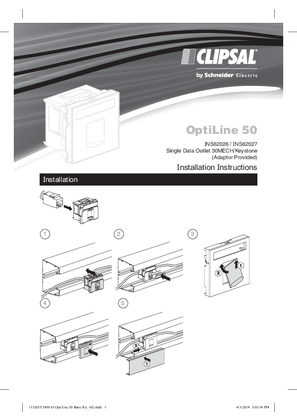Single data outlet 30MECH/Keystone