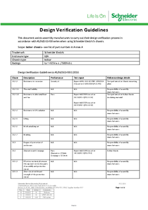 Isobar Chassis - PZC-1224 - Design Verification Guidelines to AS/NZS 61439.1:2016