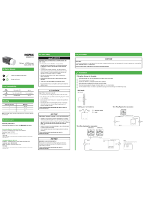 Installation guide for LED dimmer