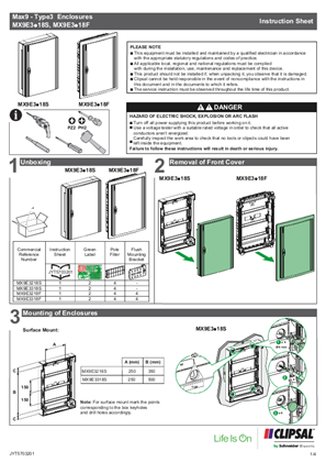 Intsruction sheet - Max9 - Type3 Enclosures