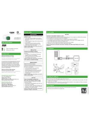 USB Charger Module_Instruction Sheet