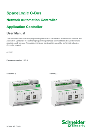 SpaceLogic C-Bus Controllers User Manual for 5500NAC2 & 5500AC2