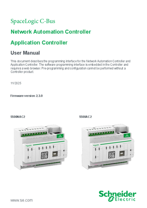 SpaceLogic C-Bus Controllers User Manual for 5500NAC2 & 5500AC2