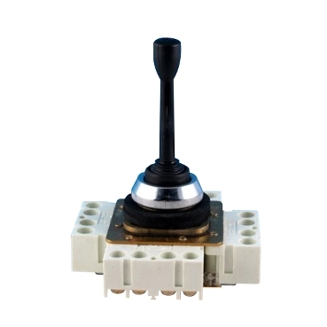 Joystick kapcsoló komplett 4-irányú 1-záró-nyitó 80mm-kar fém-előlapgyűrű Harmony XD2 Schneider