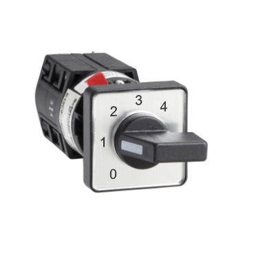 Harmony K komplett bütykös kapcsoló, 10A, Ø16-22mm furat, 1P, 30°, 4 fokozatú+0 léptetőkapcsoló K10D004QCH