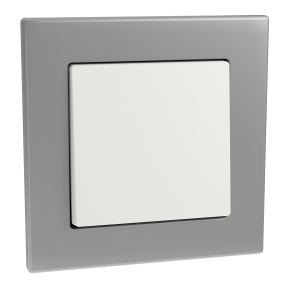 Interruptor de 1 polo 10AX completo, Elegance, blanco activo & aluminio