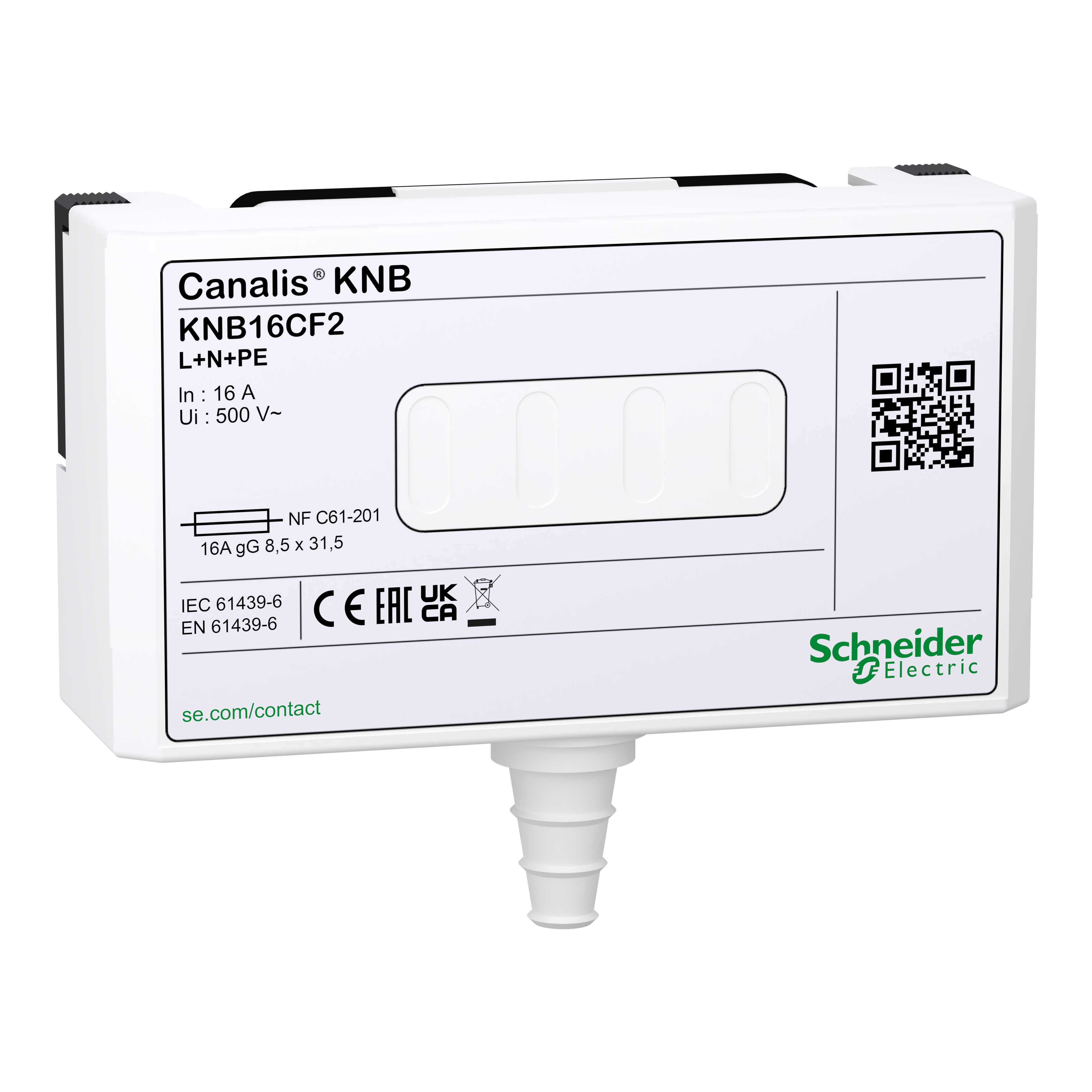 connec.dér.fus.16A 1L+N+PE