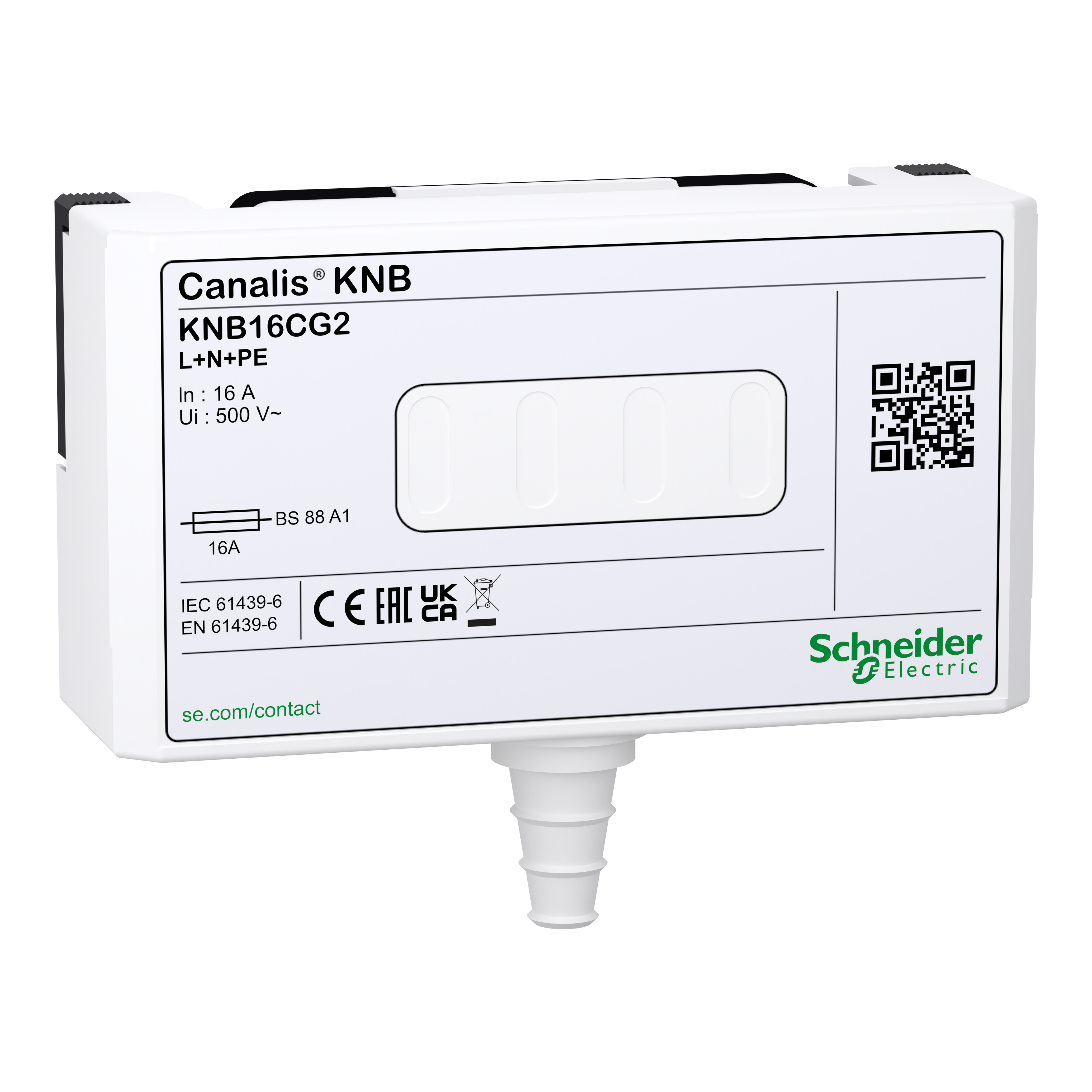 connec.dér.fus.16A 1L+N+PE BS8