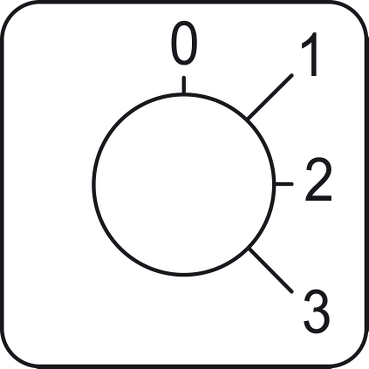 címke kézikapcsolóhoz 0-3 - 45 x 45 mm KZ18043