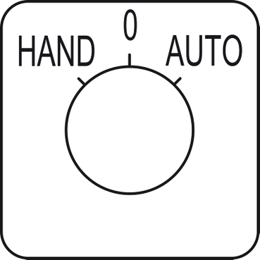 címke kézikapcsolóhoz HAND-O-AUTO - 45 x 45 mm KZ18434