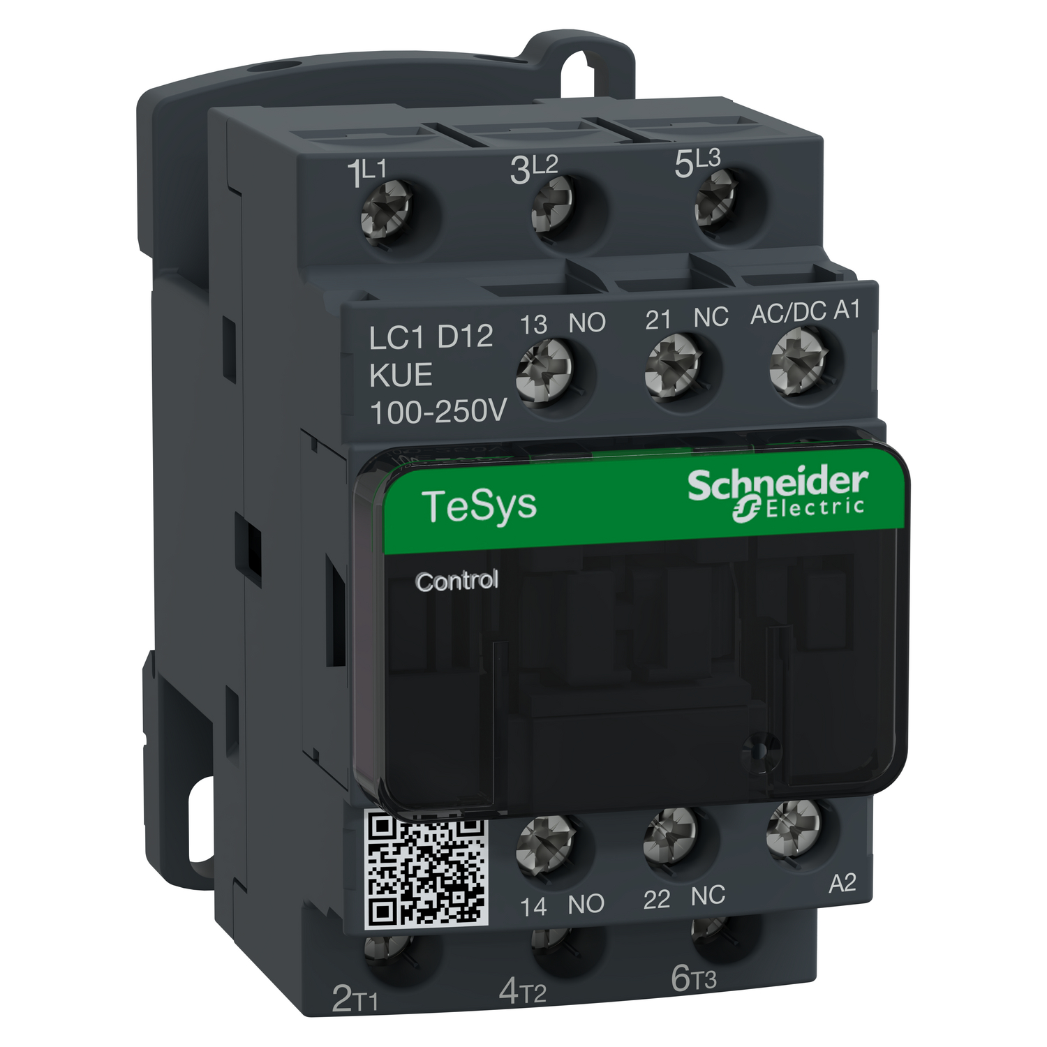 lC1D12KUE lC1D12KUE KONTAKTOR TeSys_D 3P 12A 100-250V AC/DC TeSys D kontaktor 3p 12A AC-3 do 440V kalem 100-250V AC/DC. grupa proizvoda: TeSys - ime proizvoda: TeSys D Green - tip proizvoda ili komponente: kontaktor - primena kontaktora: rezistivno optereÄ‡enje, upravljanje motorom - raspored kontakata: 3 NO - [Ie] nazivna radna struja: 12 A (<= 60 Â°C) pri <= 440 V AC-3 za kolo napajanja, 25 A (<= 60 Â°C) pri <= 440 V AC-1 za kolo napajanja - snaga motora kW: 3 kW pri 220...230 V AC 50 Hz AC-3, 5.5 kW pri 440 V AC 50 Hz AC-3, 7.5 kW pri 500 V AC 50 Hz AC-3, 7.5 kW pri 660...690 V AC 50 Hz AC-3, 5.5 kW pri 380...400 V AC 50 Hz AC-3, 5.5 kW pri 415 V AC 50 Hz AC-3 - snaga motora hp: 2 hp pri 230/240 V AC 60 Hz za monofazne motori, 3 hp pri 200/208 V AC 60 Hz za trofazne motori, 7.5 hp pri 460/480 V AC 60 Hz za trofazne motori, 0.5 hp pri 115 V AC 60 Hz za monofazne motori, 10 hp pri 575/600 V AC 60 Hz za trofazne motori, 3 hp pri 230/240 V AC 60 Hz za trofazne motori - napon upravljaÄŤkog kola: 100...250 V AC 50/60 Hz, 100...250 V DC - tip kalem