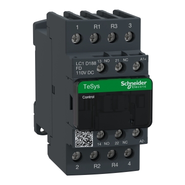 Kontaktor (mágneskapcsoló) 2-Z 2-Ny 110VDC 1-z 1-ny csavaros 32A/AC-1/400V TeSys LC1-D Schneider