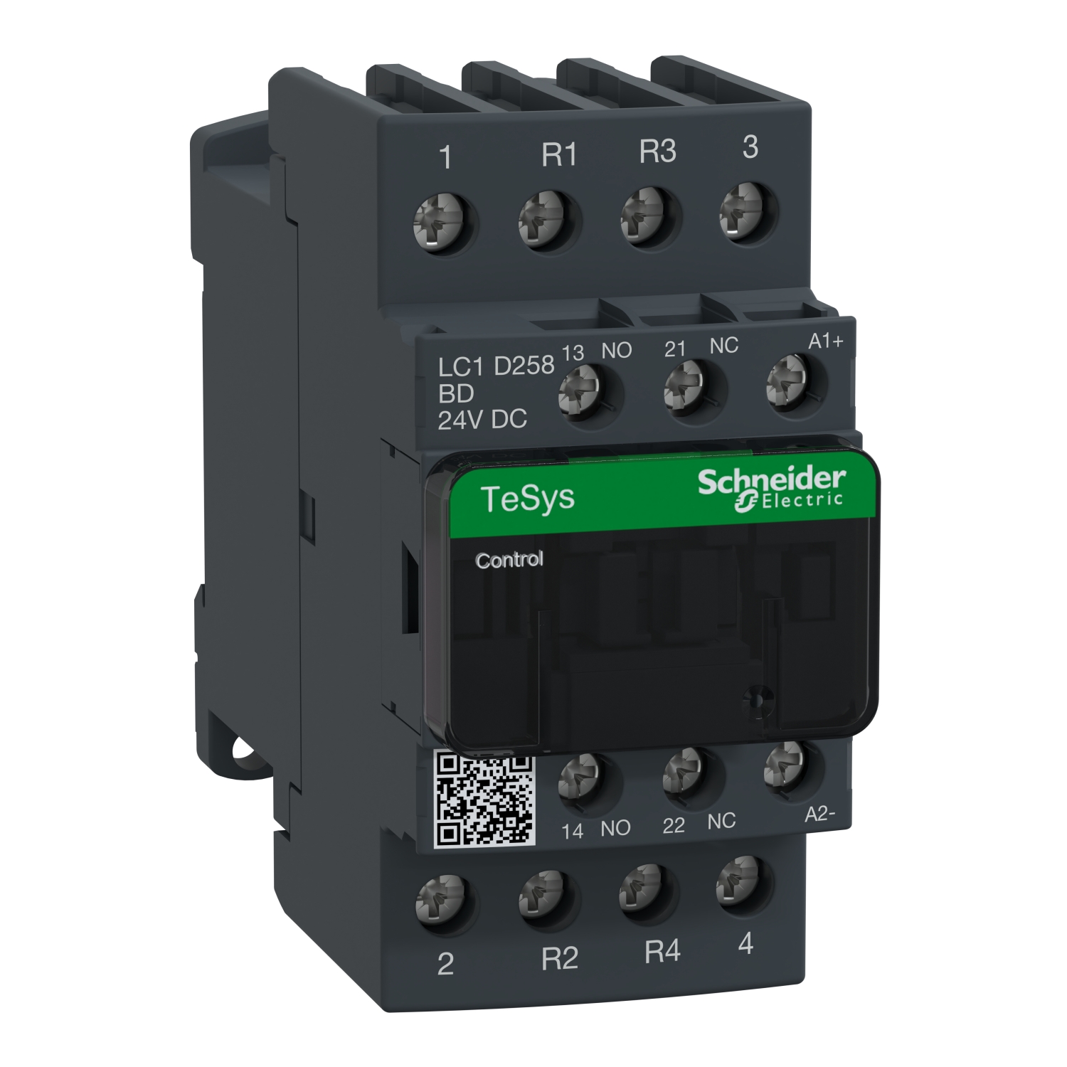 Kontaktor (mágneskapcsoló) 2-Z 2-Ny 24VDC 1-z 1-ny csavaros 40A/AC-1/400V TeSys LC1-D Schneider