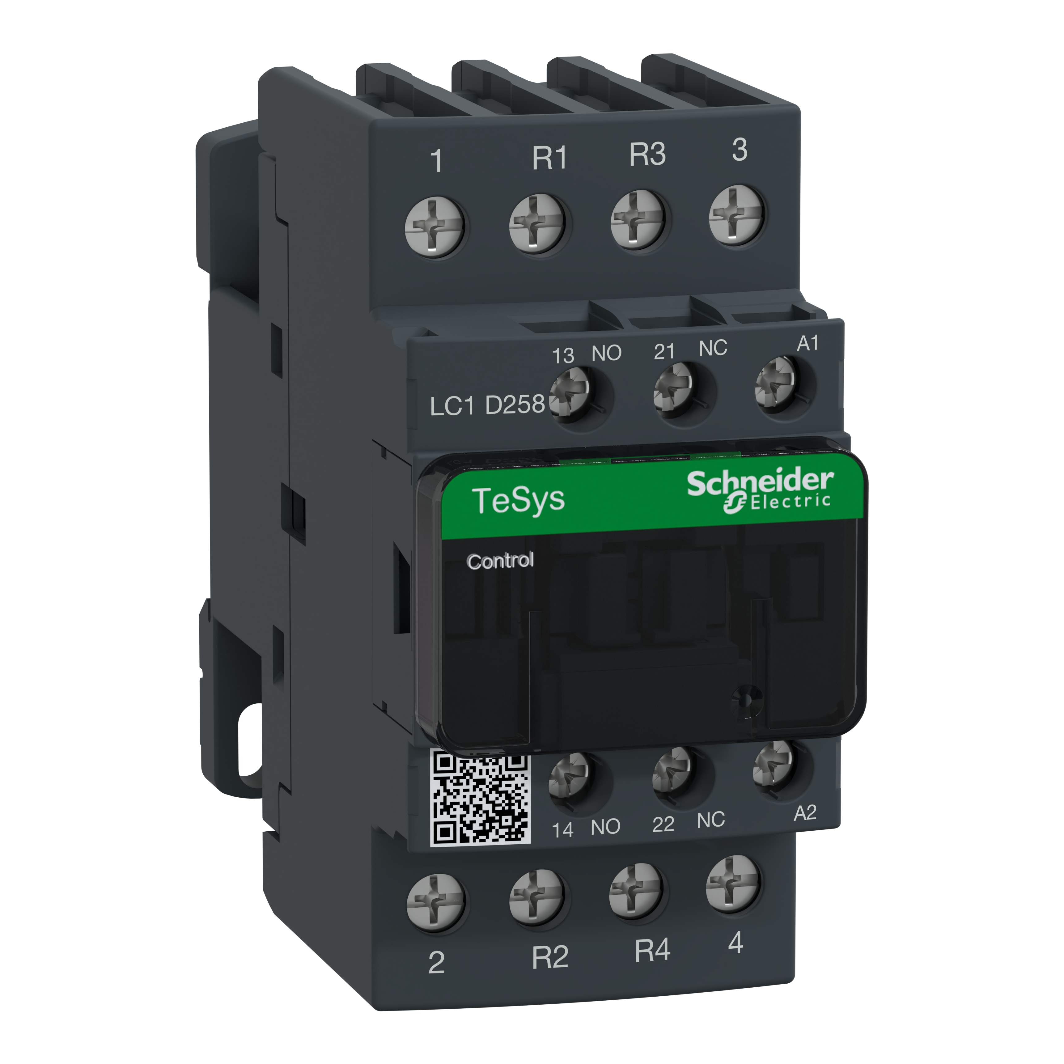 Contactor, TeSys Deca, 4P(2NO+2NC), AC-1, <=440V, 40A, 220V AC 50/60Hz coil, screw clamp terminal