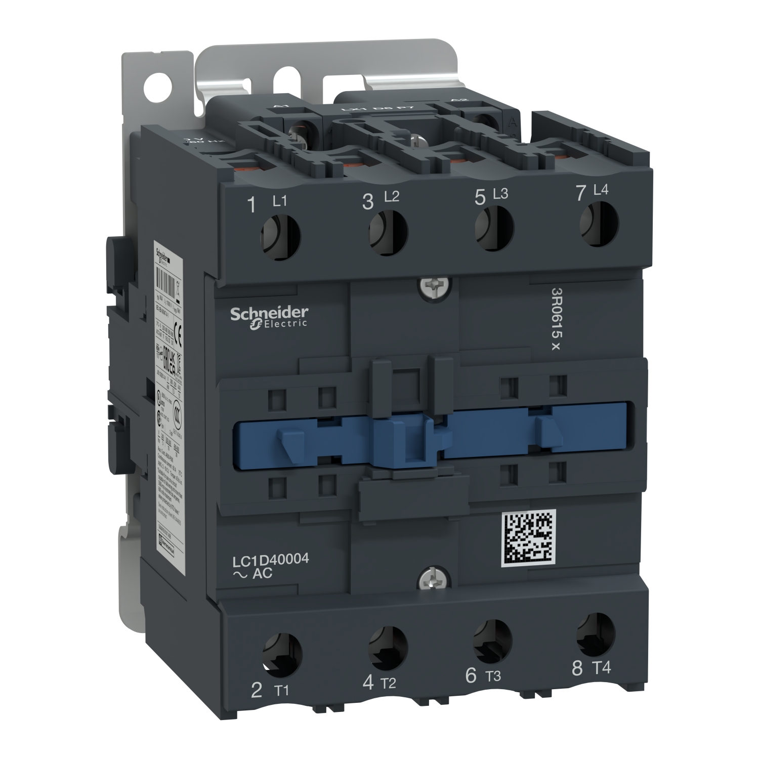 LC1D40004M7 Schneider Electric Contactor, TeSys Deca, 4P(4NO),AC-1 440V 60A,coil 220V AC, screw clamp terminal
