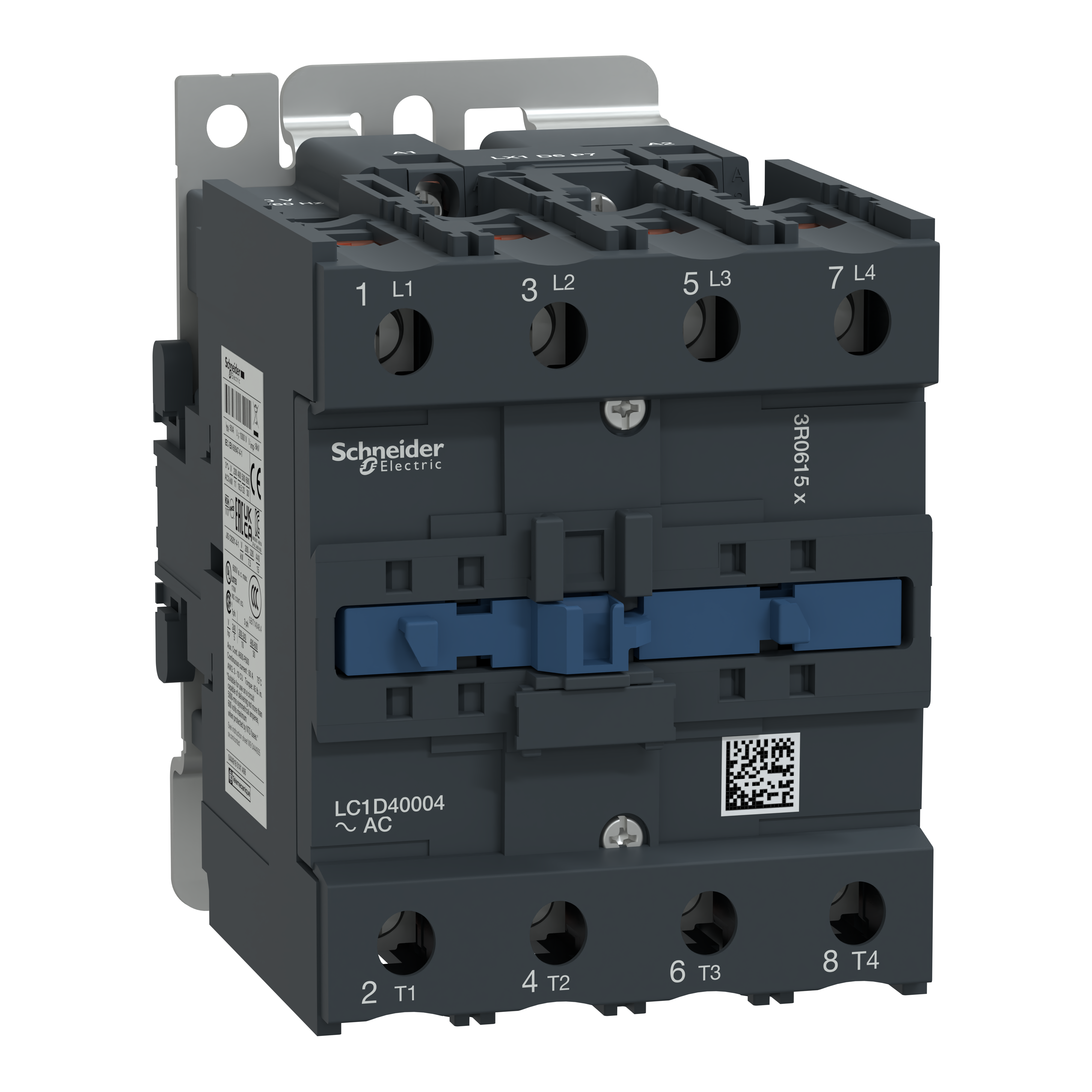 Contactor, TeSys Deca, 4P(4NO),AC-1 440V 60A,230V AC coil, screw clamp terminal