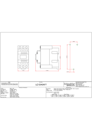 Technical drawing for LC1D40AF7_CAD_DOC