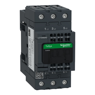 3pólusú Everlink mágneskapcsoló (AC3, 400V 50A) rugós vezérlő sorkapoccsal 230V AC 50/60Hz - LC1D50A3P7