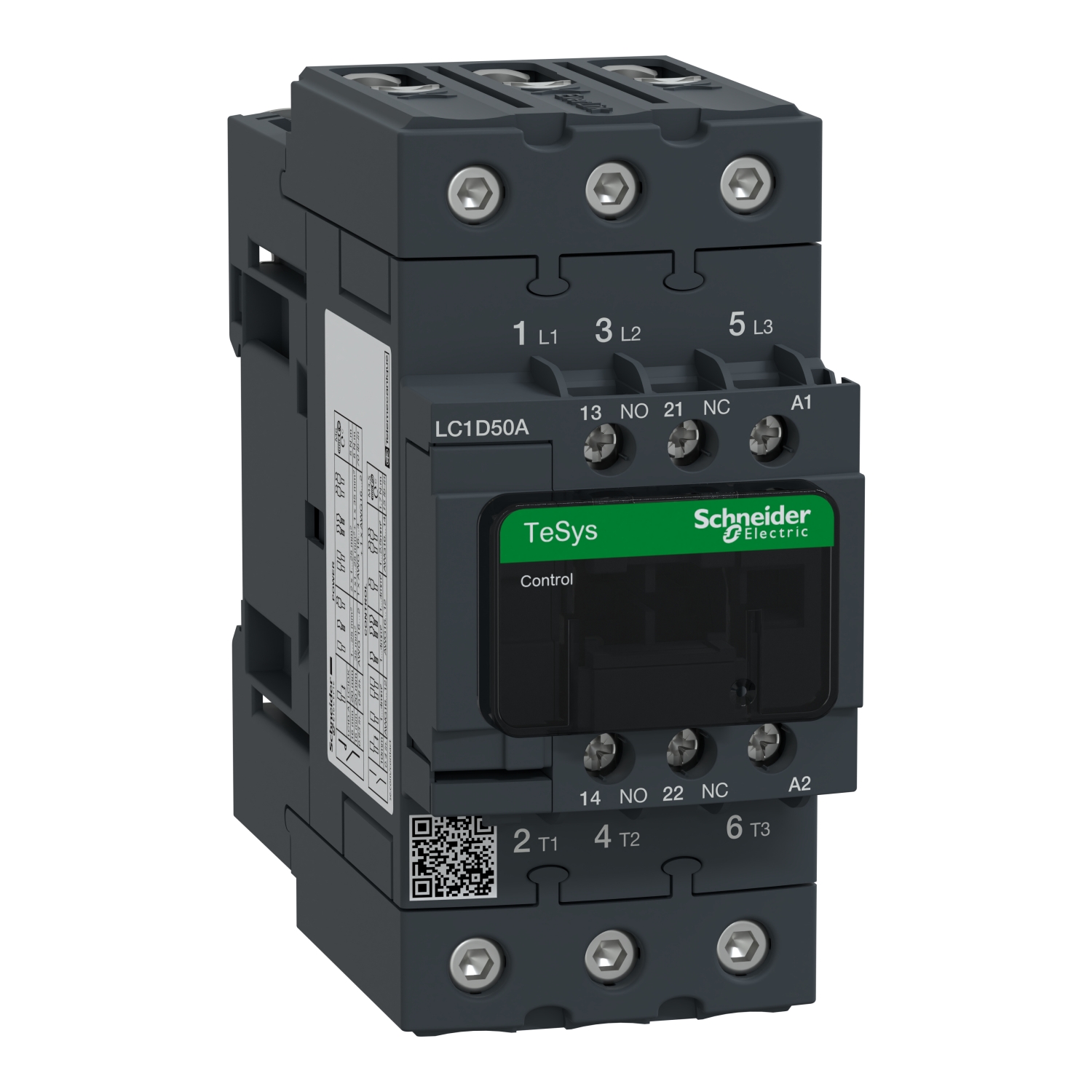 Kontaktor (mágneskapcsoló) 22kW/400VAC-3 3-Z 48VAC 1-z 1-ny rugószorításos TeSys LC1D Schneider