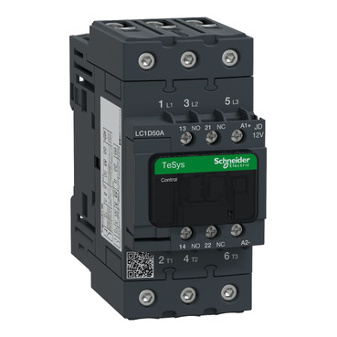 3pólusú Everlink mágneskapcsoló (AC3, 400V 50A), tek. 12V DC - LC1D50AJD