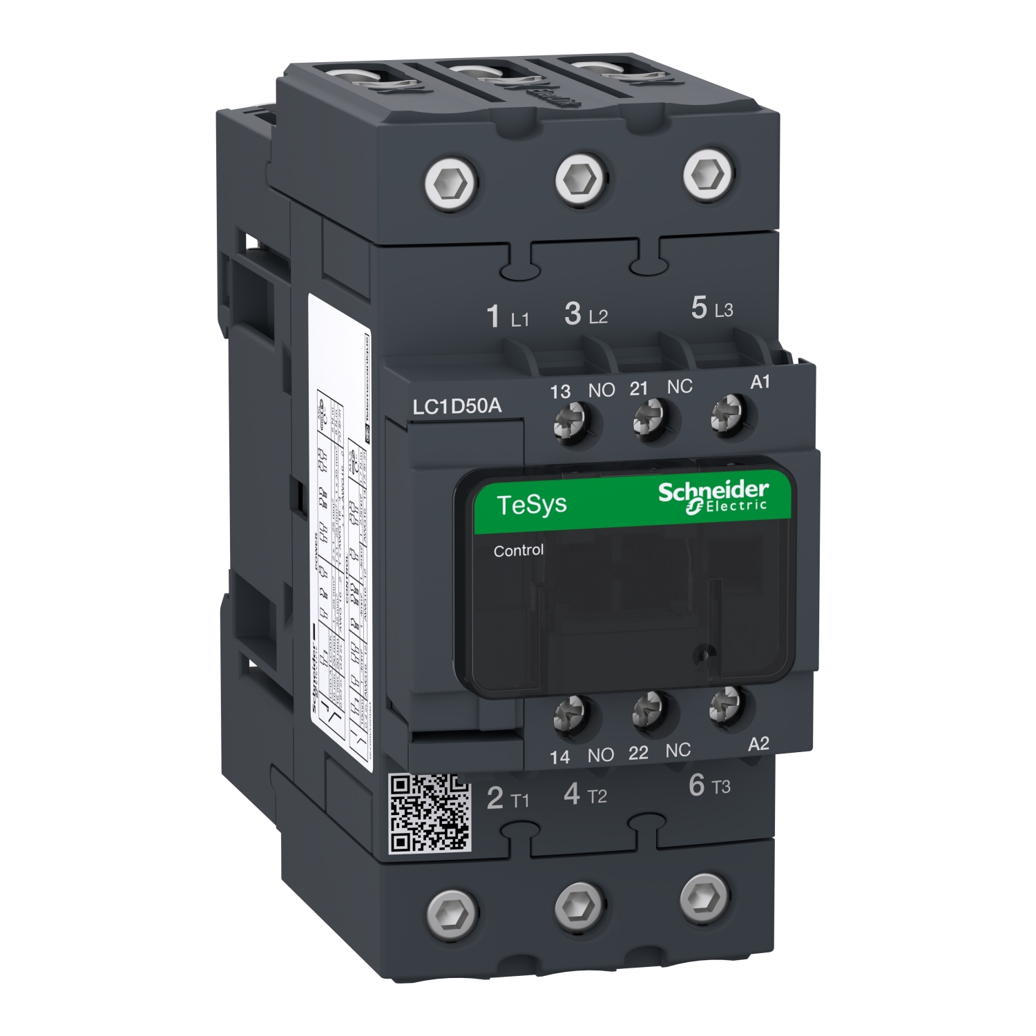 Kontaktor (mágneskapcsoló) EverLink 22kW/400VAC-3 3-Z 208VAC 1-z 1-ny csavaros TeSys LC1-D Schneider