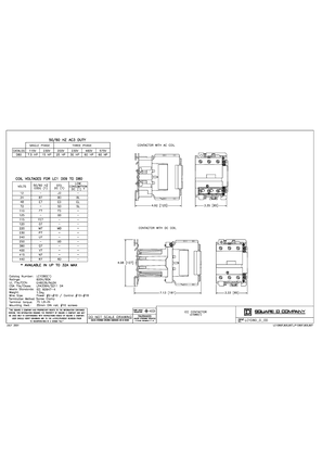 IEC Contactor 80A 3P D-Line TESYS Technical drawings