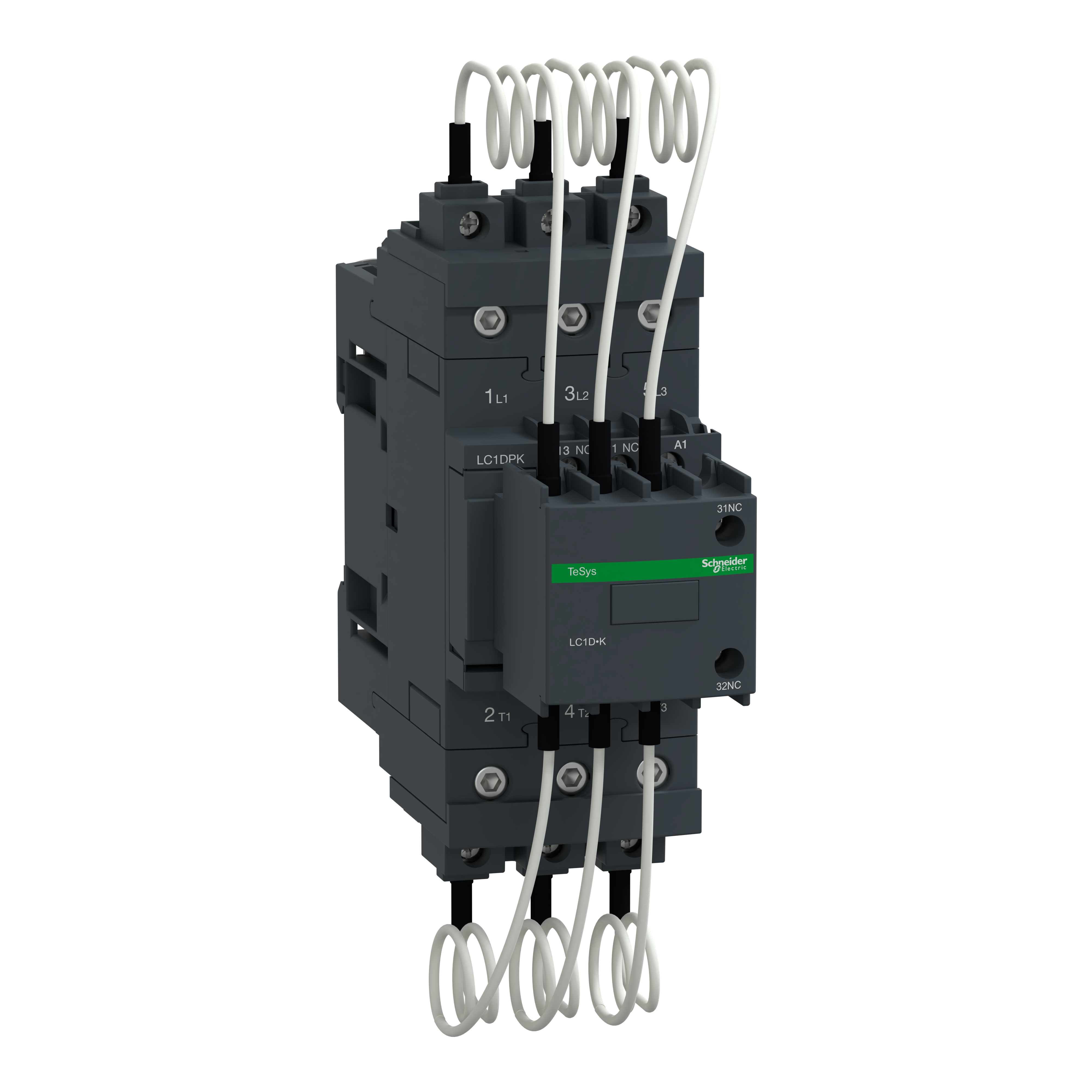 Capacitor contactor, Tesys Deca, 30kVAR at 400/415V 50Hz, 110V AC 50/60Hz coil, EverLink BTR screw terminals
