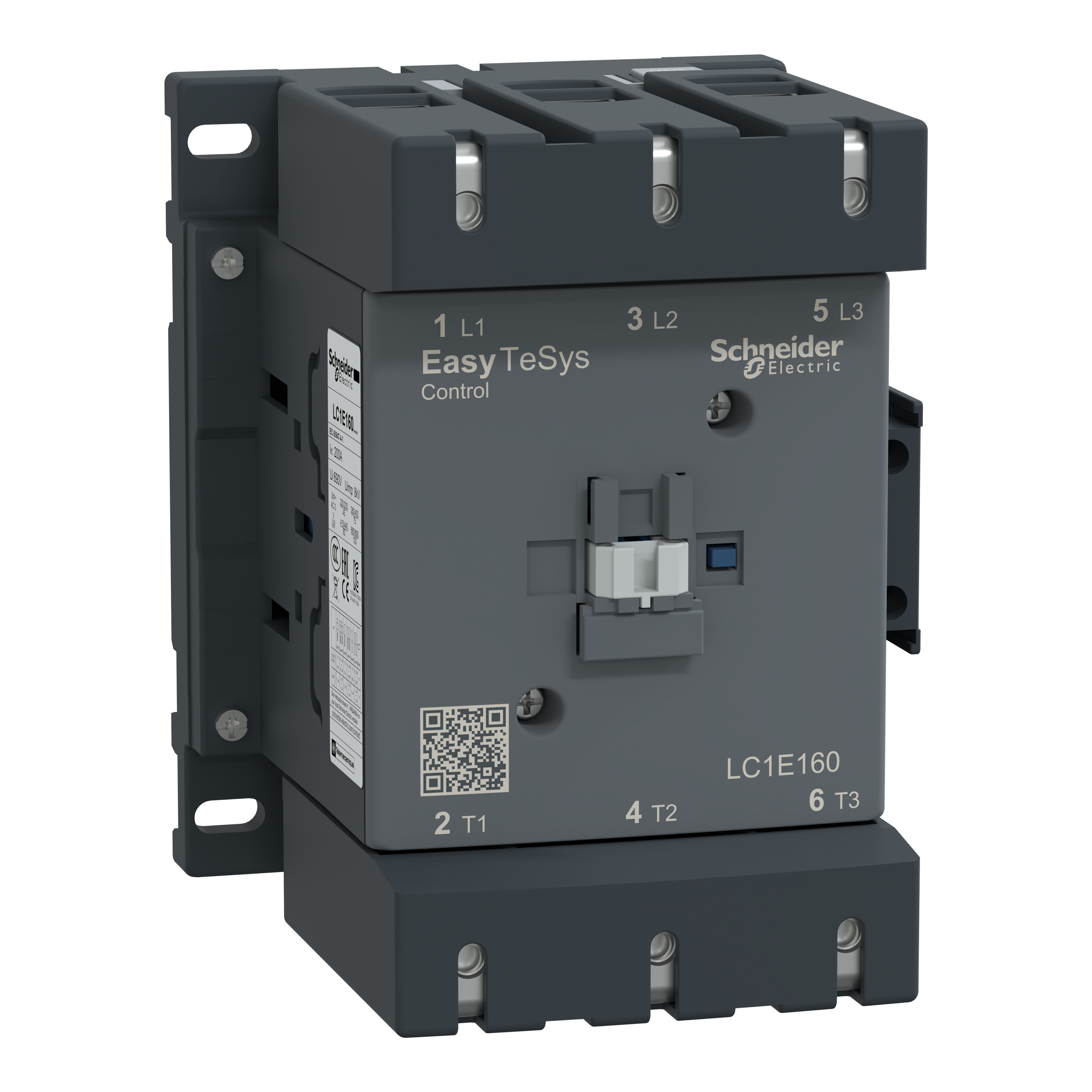 Contactor,Easy TeSys Control,LC1E,3P(3NO),AC-3,<=440V,160A,24V AC coil,50Hz